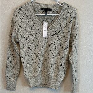 White House Black Market Shimmer Knit Sweater Size XS